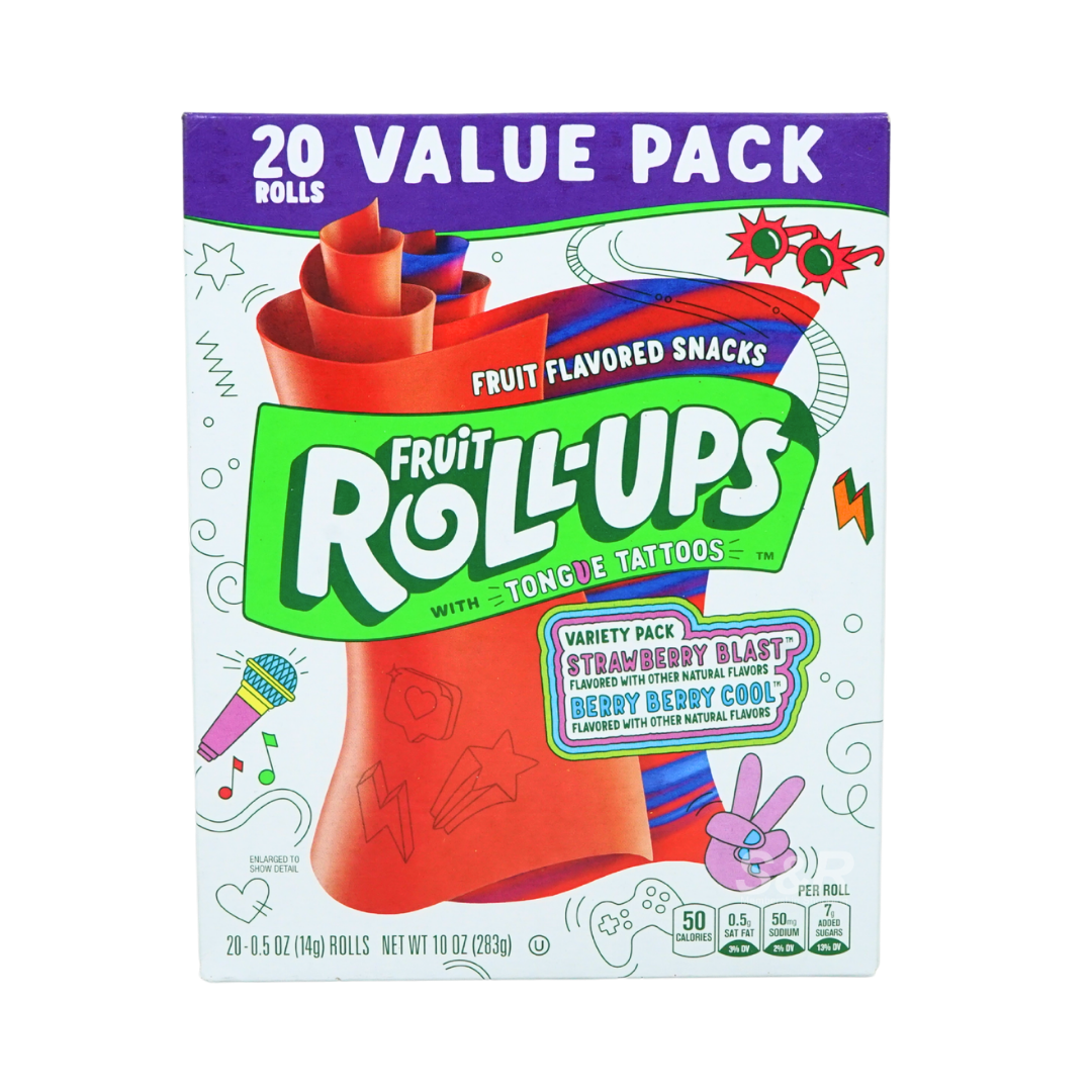 General Mills Fruit Roll-ups with Tongue Tattoo 20 x 14g